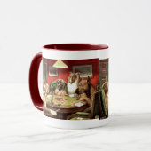 Chiens drôles jouant des tasses de tasse de café (Devant gauche)