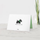 Chiens écossais avec Carte de remerciements vert v (Dos)