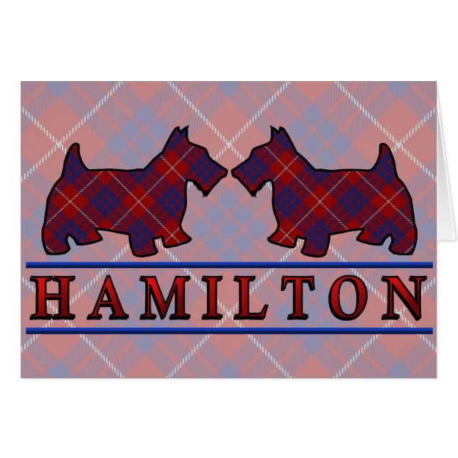 Chiens écossais Clan Hamilton Tartan (Devant horizontal)