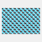 Chiens écossais de Noël Motif Enveloppement papier (Devant 3)