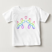 Chiens en ballon arc-en-ciel en T-shirt bébé amour (Devant)