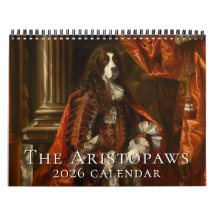 Chiens en costumes historiques 2026 Calendrier mur