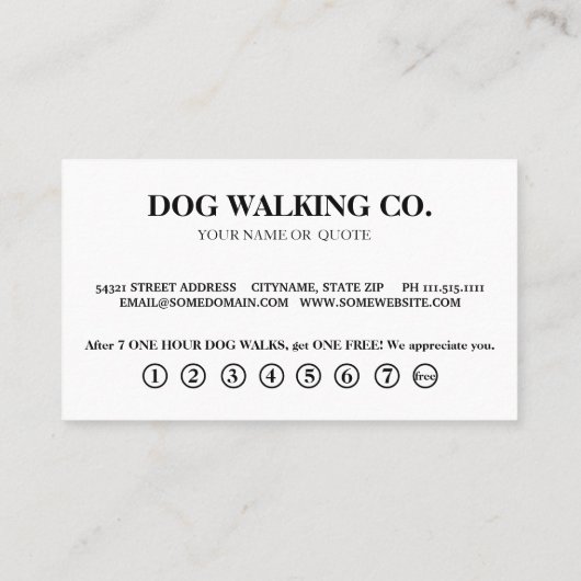 Chiens en damier modernes. carte de fidélité (Dos)