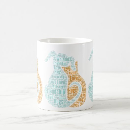 Chiens et chats Aimer Coffee Cup Mug (Centre)