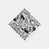 Chiens et chats Cartoon" serviettes en papier (Coin)