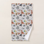 Chiens Et Chats Cutes Design Motif (Serviette à main)