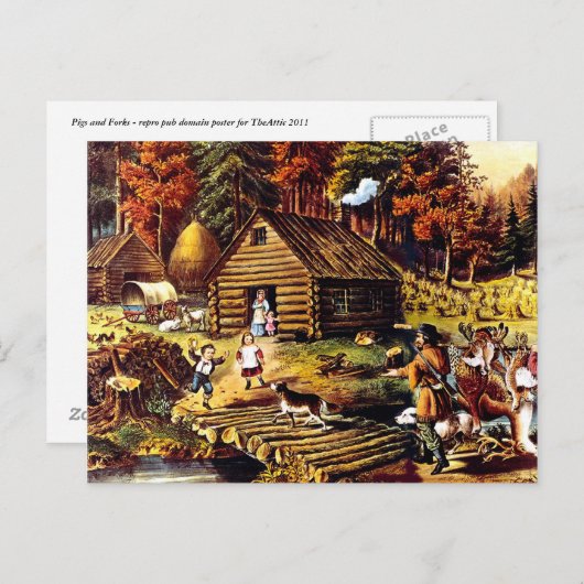 Chiens et fourches - Carte postale (Devant / Derrière)