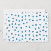 Chiens et invitation rouge d'anniversaire de photo (Dos)