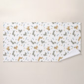 Chiens et pattes Dachshund Cute Pastel (Serviette de bain)