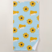 Chiens, Fleurs, Serviette de bain de chien (Devant)