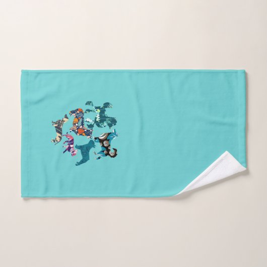 Chiens floraux (Serviette à main)