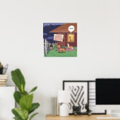 Chiens Gourmet Affiche Drôle (Bureau à domicile)