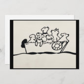 "Chiens invitation sur bateau" par (Devant / Derrière)