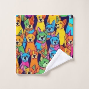 Chiens jolies et colorés Chiens heureux