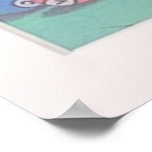 Chiens Jouant Billard Poster (Coin)