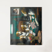 Chiens jouant la tapisserie d'heure-milliampère (Devant)