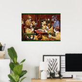 Chiens Jouer aux cartes poster (Bureau à domicile)