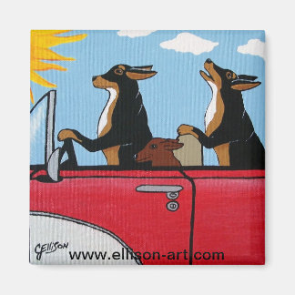 Chiens Joy Ride Magnet