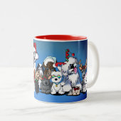 Chiens KiniArt Mug de Noël (Devant droit)