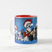 Chiens KiniArt Mug de Noël (Devant gauche)