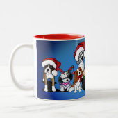 Chiens KiniArt Mug de Noël (Gauche)