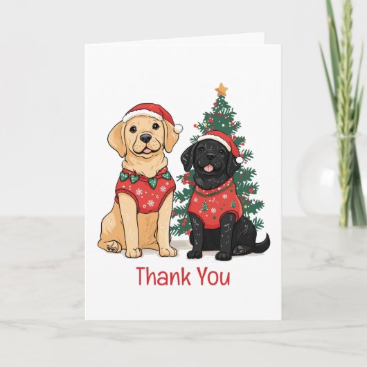 Chiens Labrador Retriever de Noël Merci (Devant)