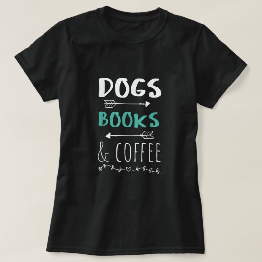 Chiens Livres Café Tshirt Week-end Chemise Animal  (Design devant)