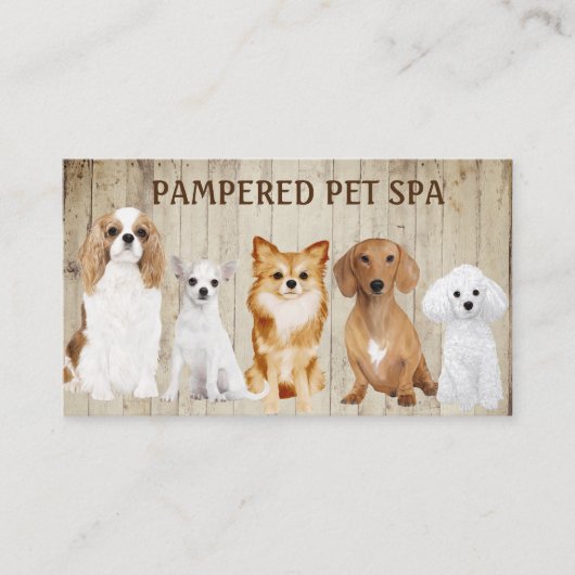 Chiens mignons à Fence Carte de visite (Devant)