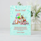 Chiens mignons Anniversaire Fête Paw-ty Merci (Debout devant)