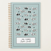 Chiens mignons Dachshund, Blue 2025 Planner (Devant)