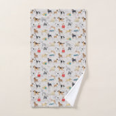 Chiens mignons Design Motif Blanc (Serviette à main)