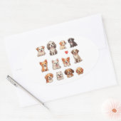 chiens mignons en autocollants (Enveloppe)