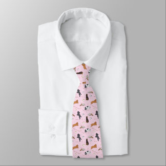 Chiens mignons Espagnols Motif Cravate