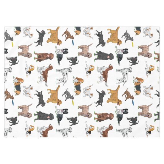 Chiens mignons Illustrations Motif nappe (Devant (Horizontal))