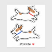 Chiens mignons Jack Russell Sticker pour chiot Ter (Feuille)