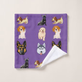 Chiens mignons partout (Gant de toilette)