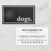 Chiens modernes. carte punch fidélité (Devant / Derrière)