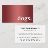 Chiens modernes. carte punch fidélité (Devant / Derrière)