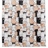 Chiens Motif rideau de douche (Devant)