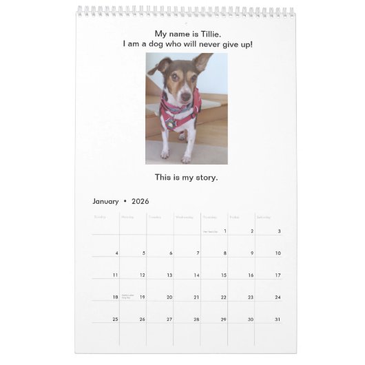 Chiens n'abandonnent jamais Calendrier Storybook (Jan 2026)