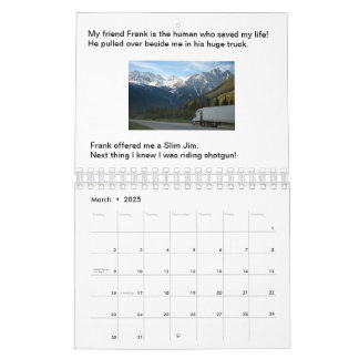 Chiens n'abandonnent jamais le calendrier des livr