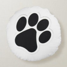 Chiens Paw Coussin ronde