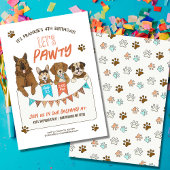 Chiens Pawty Anniversaire Invitation