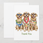 Chiens Retriever Dorés Hawaïens Merci (Devant / Derrière)