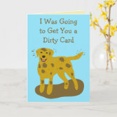 Chiens sales et propres Drôle Amusant Carte d'anni (Fleur jaune)