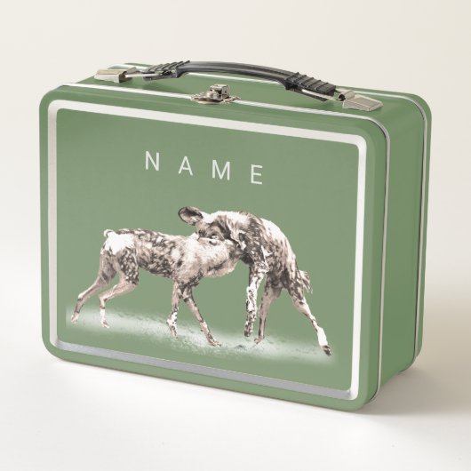 Chiens sauvages africains Lunchbox personnalisée (Devant)