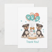 Chiens Schnauzer d'anniversaire du Merci (Devant / Derrière)