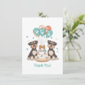 Chiens Schnauzer d'anniversaire du Merci (Debout devant)