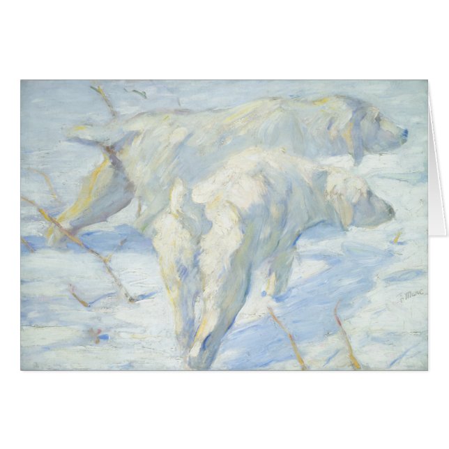 Chiens sibériens dans la neige (Devant horizontal)