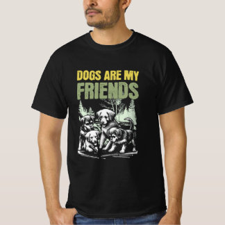 Chiens sont mes amis - T-shirt Vintage Puppy Art